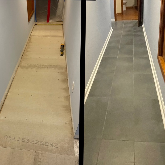 New tile, trim & paint
