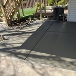 concrete patio.