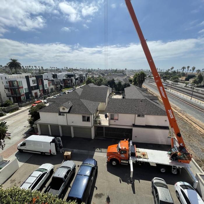 Crane pick up new Condenser