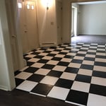 Checkerboard tile foyer