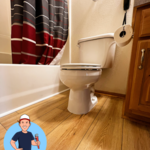 LVP Installation in Bathroom.