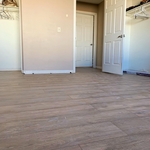 LVP Installation in bedroom.