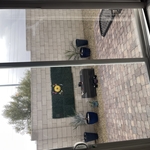 Tinted security film installed