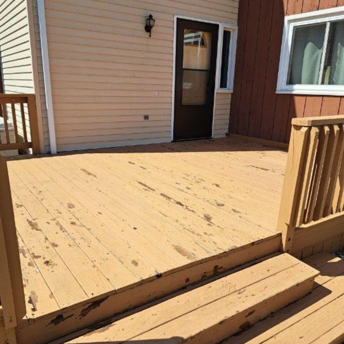 Before front deck