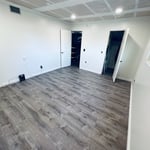 View of back wall to Office Entrance