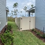 Tan Vinyl Fence