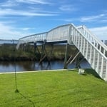 Wooden bridge.