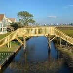 Wooden bridge.