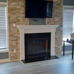 Fireplace stone install