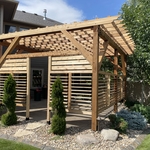 Pergola louvers open