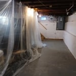 French drain installation