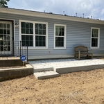 Finished patio next day
