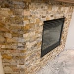 Fireplace with Splitface Stackstone
