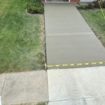 Concrete driveway