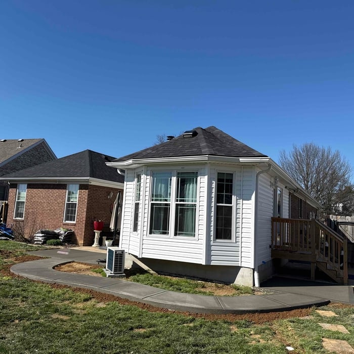 Patio addition & walkway