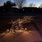 Finished Pathway Showing Lights