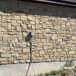 Power from storage building to trash bin