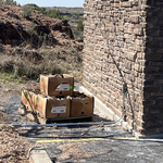 underground feed from storage to trash bin