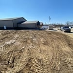 Spreading topsoil