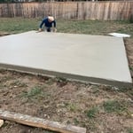 Patio and sidewalk