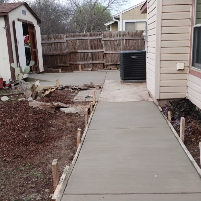 Side walk and patio