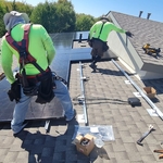 Solar Panels and Racks installation in progress.