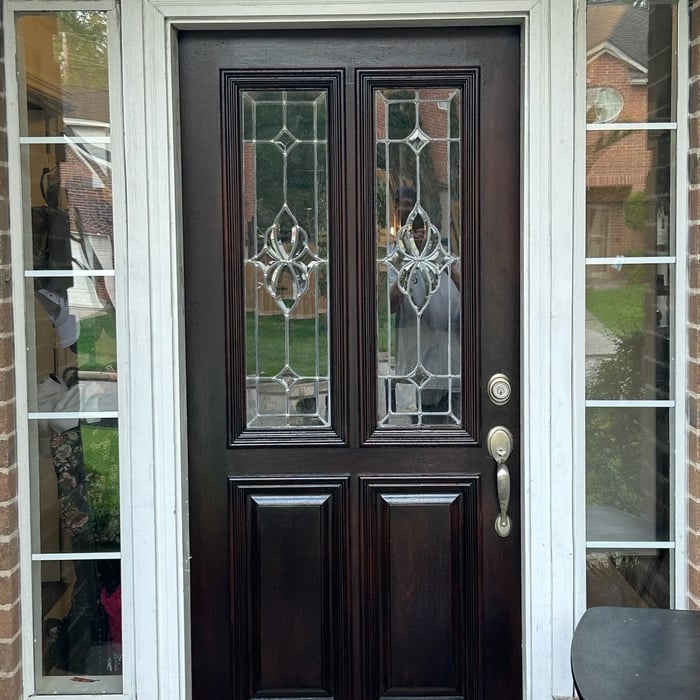 Entry door window replacement
