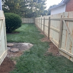Installed wood fence
