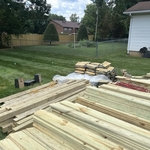 Installed wood fence