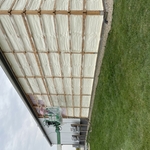 Outside of metal building