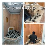 Master shower tile work