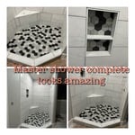 Master shower tile work