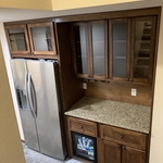 custom downstairs built-in dry bar