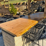 outdoor live edge bar seating