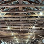 LED barn lighting installed