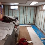 Insulate and update basement walls and floor
