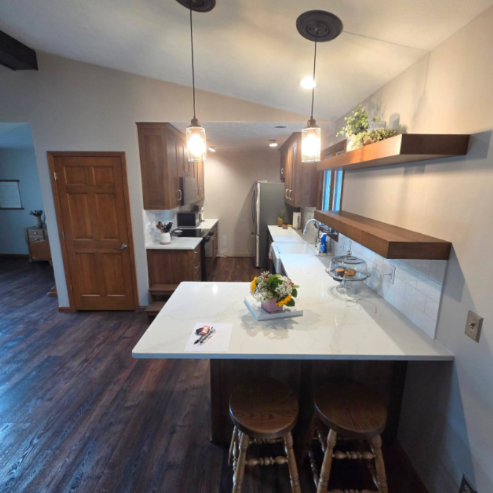 Stained Maple Cabinets