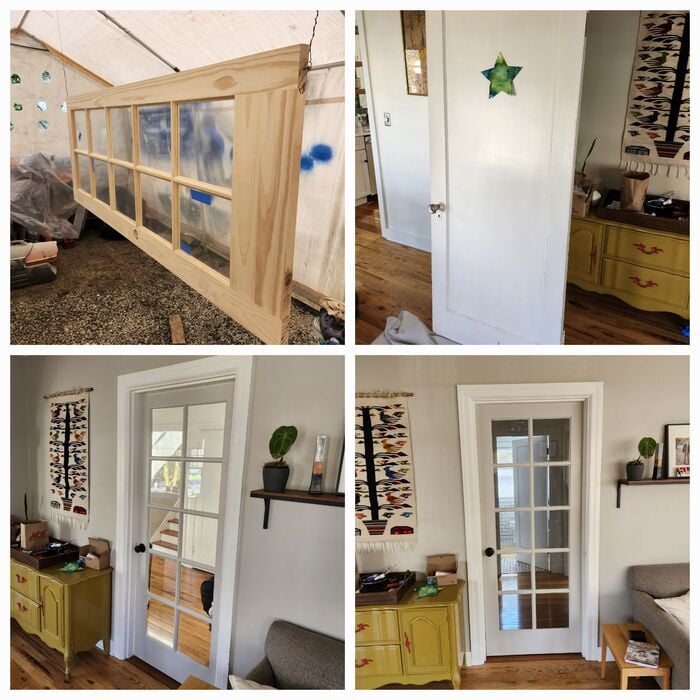 Interior door paint and installation