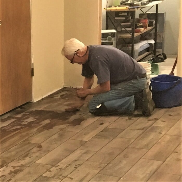 Grouting Floor Tile