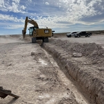 Gas pipeline trench