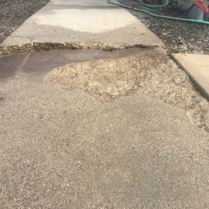 Sidewalk patch and float