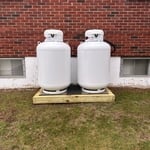 Propane tanks after install