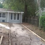 Framing of new driveway