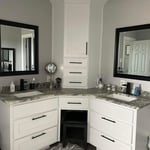 finished vanity