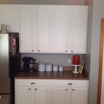 Refinishing oak cabinets (after shot)