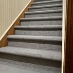 Boxed staircase carpet