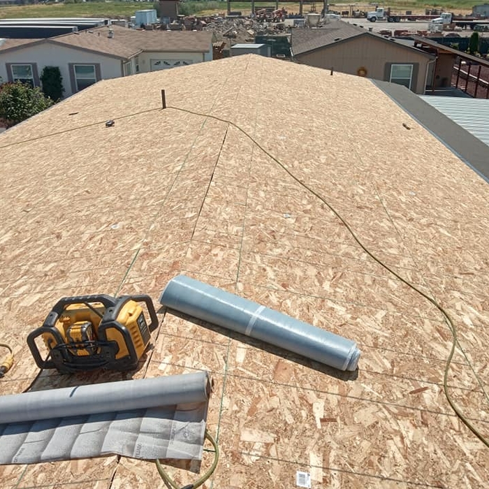 Re-sheeting the roof