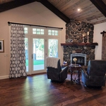 Drapery w/Decorative Traverse Track & Finials