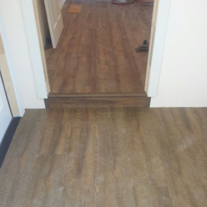 Hybrid floor during install