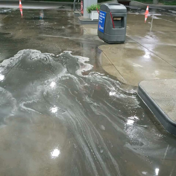 Gas pump area